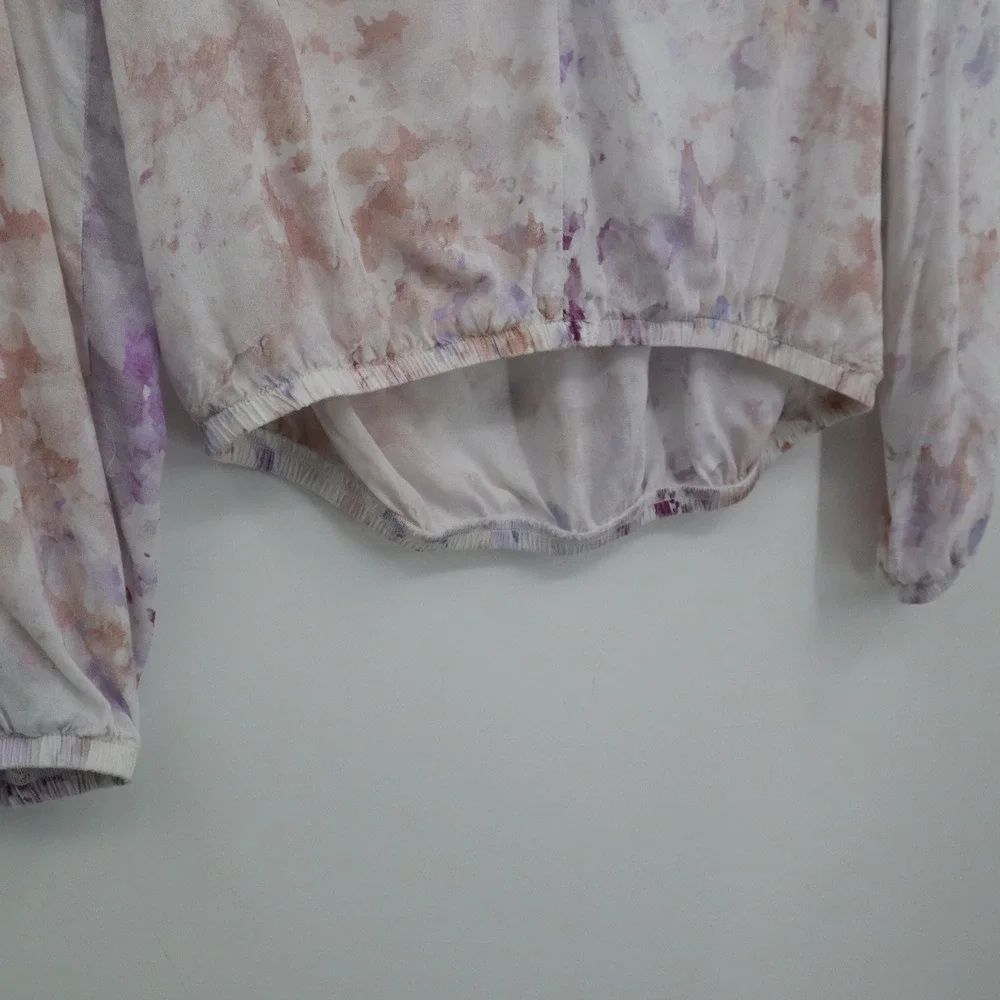 Cloth & Stone Anthropologie Tie Dye Top Womens XS Watercolor Artsy Boho‎ Cottage